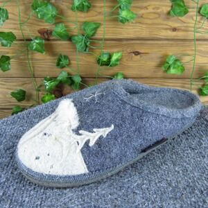 Giesswein‎ Women's Blue Wool Slippers 38 Cozy Slip-On Comfort